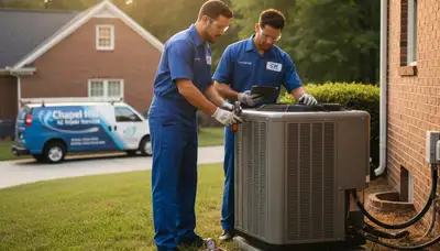 HVAC technician providing professional AC repair service in Durham NC homes